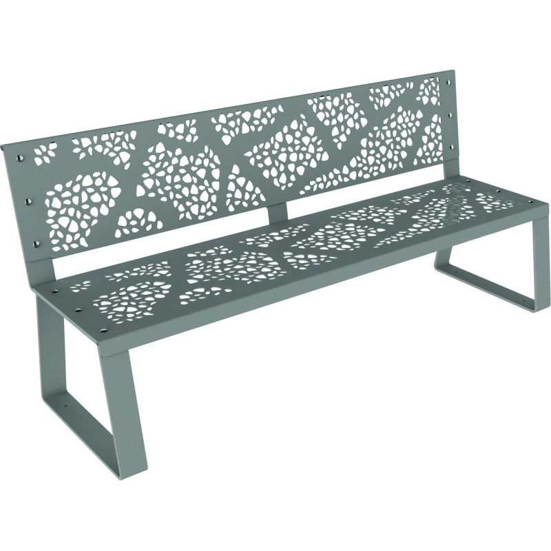 Banc public moderne en métal PYRRAGU direct urbain